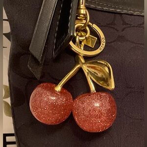 Pink Cherry Keychain / Bag Charm